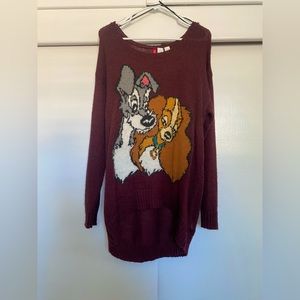 H&M Disney Lady & the Tramp Knit Tunic Sweater
